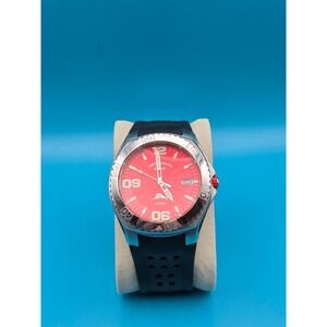 Tommy Bahama Relax Watch Mens OS Red Good RLX1090 Diver Style Silicone Strap